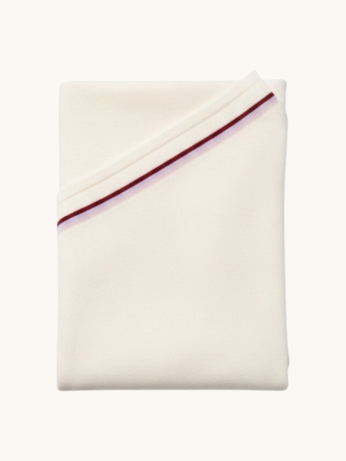 Sara Dugar Horizon Stole in White Ice Mongolian cashmere with tricolour detailing